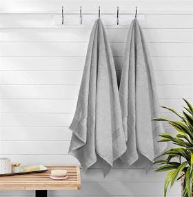 img 2 attached to 🛀 Elvana Home Ultra Soft 6 Piece Cotton Towel Set - Includes 2 Bath Towels (28x55 inch), 2 Hand Towels (16x24 inch) & 2 Wash Cloths (12x12 inch) - Ideal for Everyday Use, Compact & Lightweight - Light Grey