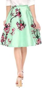 img 1 attached to 🌸 Vintage Floral Prints High Waist Pleated A Line Midi Skirt for Women by Allegra K: Effortlessly Chic and Timeless