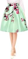 🌸 vintage floral prints high waist pleated a line midi skirt for women by allegra k: effortlessly chic and timeless logo