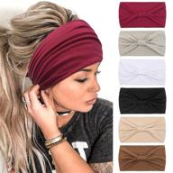 🌺 stylish african boho wide knotted head wraps turbans for women - tobeffect headbands logo