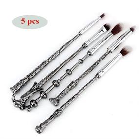 img 3 attached to 💄 5PCS Eye Wizard Wand Brushes for Makeup - WeChip Women's Beauty Tools