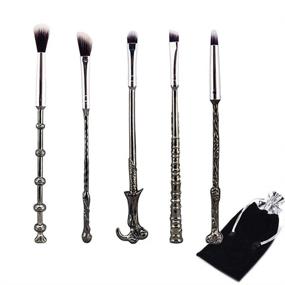 img 4 attached to 💄 5PCS Eye Wizard Wand Brushes for Makeup - WeChip Women's Beauty Tools