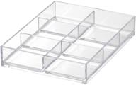 clear 6-compartment like-it mx-t11 drawer organizer tray – mini size logo