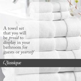 img 1 attached to 🏨 Qlassique Super Luxurious Hotel & Spa Quality 7 Piece Towel Set in Maroon - Includes 2 Bath Towels, 2 Hand Towels, 2 Wash Cloths, and 1 Bath Mat