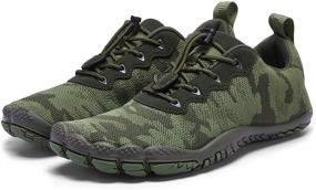 img 3 attached to Men's Minimalist Barefoot Trekking Shoes by Racqua Running