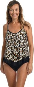 img 3 attached to Maxine Hollywood Flutter Tankini Swimsuit