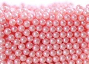 img 4 attached to 💄 AIYoo Makeup Brush and Tool Holder Pearls - Round Pink Faux Pearl Beads for Brushes, Lipstick, Mascara, Eyeliner - 1500 Pieces of 8mm Beads