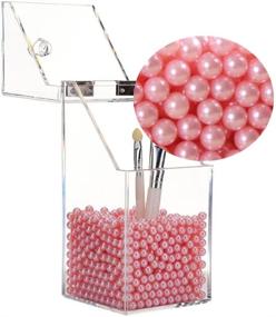 img 3 attached to 💄 AIYoo Makeup Brush and Tool Holder Pearls - Round Pink Faux Pearl Beads for Brushes, Lipstick, Mascara, Eyeliner - 1500 Pieces of 8mm Beads