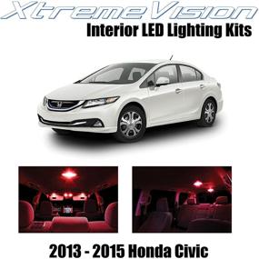 img 4 attached to XtremeVision Interior LED For Honda Civic 2013-2015 (8 Pieces) Red Interior LED Kit Installation Tool