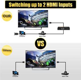 img 3 attached to 2x1 4K HDMI переключатель HDMI 2.0 Переключатель 60 Гц 3D HDR 2 в 1 Выход HDMI Селектор Box HDMI Splitter HDMI Adapter для ТВ 2 Порт HDMI Хаб Конвертер для Xbox PS4 Pro Roku HDTV