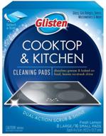 🧽 glisten gc0608t cooktop & kitchen cleaning pads - 8 large/16 small, white: a powerful solution for a sparkling clean kitchen logo