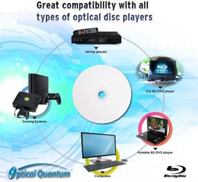 img 1 attached to 📀 High-Capacity Optical Quantum 6X 50GB BD-R DL White Inkjet Printable Blu-ray Double Layer Recordable Media – 50-Disc Spindle