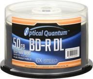 📀 high-capacity optical quantum 6x 50gb bd-r dl white inkjet printable blu-ray double layer recordable media – 50-disc spindle logo