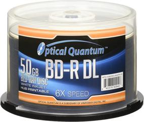 img 4 attached to 📀 High-Capacity Optical Quantum 6X 50GB BD-R DL White Inkjet Printable Blu-ray Double Layer Recordable Media – 50-Disc Spindle