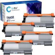 premium quality lxtek compatible toner cartridge replacement for brother tn-450 tn450 tn420 - reliable printing with mfc-7360n, dcp-7065dn, intellifax 2840, 2940, and more - 4 pack, black logo