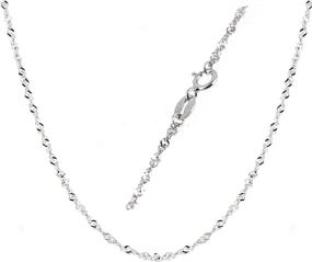 img 1 attached to SEO-Optimized: Sterling Silver 💎 Singapore Chain Necklace by ByLove Jewelry