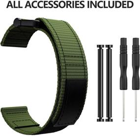 img 1 attached to 🌿 NotoCity Garmin Fenix 5 Bands Plus - Velcro Nylon Army Green Strap Replacement