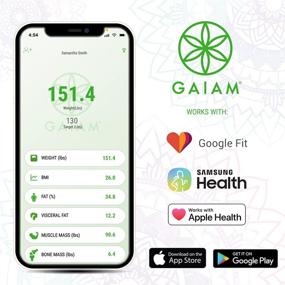 img 1 attached to 🏋️ Enhance Your Fitness Journey with the GAIAM Smart Weight Scale in Sleek Black