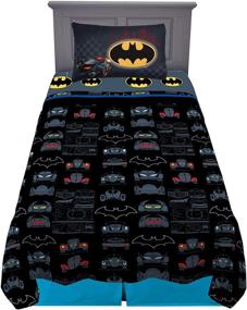 img 4 attached to Super Soft Batman Twin Size Bedding Set, 3 Piece Sheet Set by Franco Kids