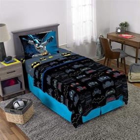 img 3 attached to Super Soft Batman Twin Size Bedding Set, 3 Piece Sheet Set by Franco Kids