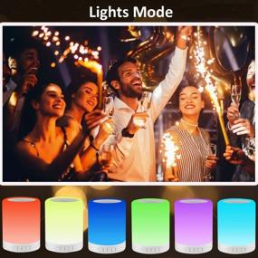 img 3 attached to 🌙 Ourikamo Touch Bedside Lamp: Night Light Bluetooth Speaker, Rechargeable Dimmable Touch Lamp with 7 Colors LED Table Lamp - Perfect Gifts for Women, Men, Kids, Bedroom Sleeping Aid