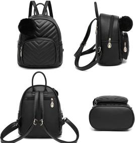 img 3 attached to IHAYNER Leather Backpack Satchel Daypacks