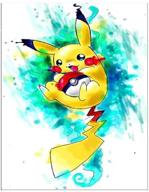 kimily diy paint by numbers: pikachu acrylic painting kit for artistic home decor logo