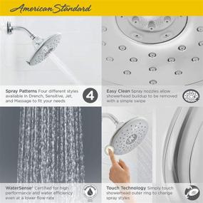 img 1 attached to 🚿 Spectra+ Touch: American Standard 9035374.295 Shower Head - 4 Functions, Brushed Nickel Finish, 2.5 GPM - Ultimate Shower Experience