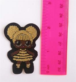 img 1 attached to 🐝 LOL Doll Queen Bee Patch - Premium Woven Iron-On with Golden Lurex Thread, Size 2.1" x 1.5" (54mm x 39mm)