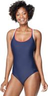 speedo womens swimsuit contrast binding sports & fitness logo