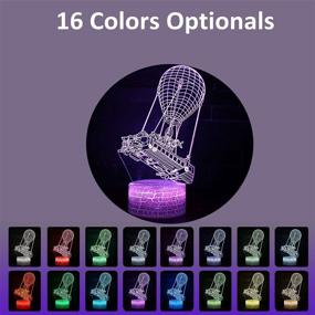 img 2 attached to BeHonouring 3D Battle Bus Night Light: RGB Color Lamp, Remote Control, 16 Colors, Artwork Bedside Hot Air Balloon Illusion Lamp - Perfect Birthday Gift for Boys, Girls, Teen Boyfriends