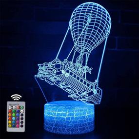 img 4 attached to BeHonouring 3D Battle Bus Night Light: RGB Color Lamp, Remote Control, 16 Colors, Artwork Bedside Hot Air Balloon Illusion Lamp - Perfect Birthday Gift for Boys, Girls, Teen Boyfriends