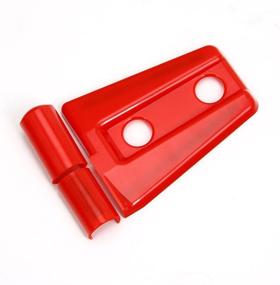 img 2 attached to Комплект крышек защитных петель красного цвета для Jeep Wrangler Unlimited Rubicon Sahara Sports Accessories 2007-2018 JK JKU (8 шт.)