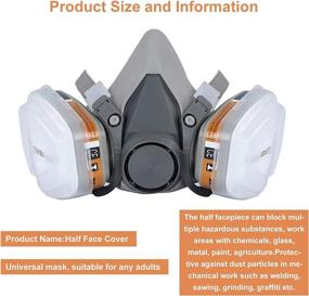 img 1 attached to Enhanced Gas Respiratory Protection with Half Facepiece Respirator Filters