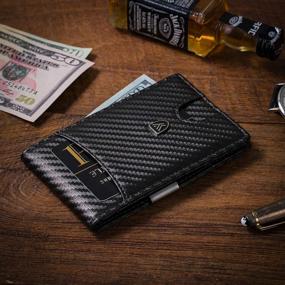 img 2 attached to 👝 Premium Carbon Fiber Leather Wallet: Men's Accessory for Cards, Cash & Organizers