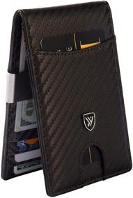 img 4 attached to 👝 Premium Carbon Fiber Leather Wallet: Men's Accessory for Cards, Cash & Organizers