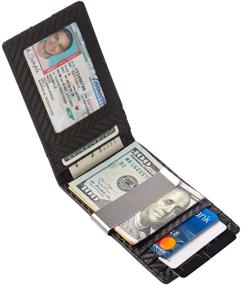 img 3 attached to 👝 Premium Carbon Fiber Leather Wallet: Men's Accessory for Cards, Cash & Organizers