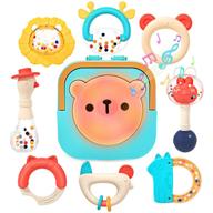 👶 cute stone baby rattle toys: fun and educational teether sets for newborn infant boys & girls logo