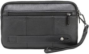 img 3 attached to Women's Leather Business Organizer Wristlet Handbag - Handbags & Wallets