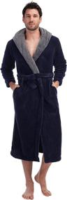 img 4 attached to 🛀 MOLISOHO Luxurious Fleece Full-Length Bathrobe