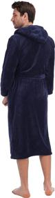 img 1 attached to 🛀 MOLISOHO Luxurious Fleece Full-Length Bathrobe