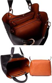 img 1 attached to Leather Handbags Waterproof Shoulder Commuter Women's Handbags & Wallets for Totes