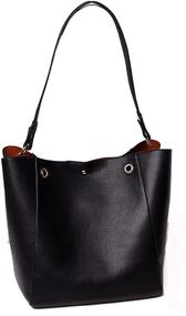 img 2 attached to Leather Handbags Waterproof Shoulder Commuter Women's Handbags & Wallets for Totes