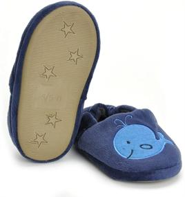 img 1 attached to 👶 Cozy Cartoon Winter Toddler Slippers: Estamico Boys' Shoes for Winter Fun