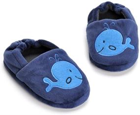 img 3 attached to 👶 Cozy Cartoon Winter Toddler Slippers: Estamico Boys' Shoes for Winter Fun