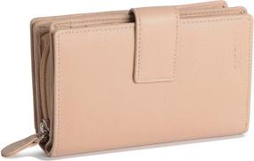 img 4 attached to Saddler Zippered Leather Wallet and Handbag Set for Women