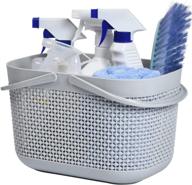 🚿 hangable grey plastic shower caddy basket - portable bathroom and dorm organizer with handle, tote bin for convenient storage logo