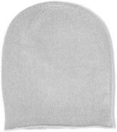 stay stylish and cozy with fishers finery 100% pure cashmere men's slouchy beanie logo