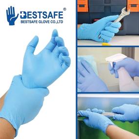 img 1 attached to Latex-Free Nitrile Exam Gloves - Box of 100, Powder-Free, 4 mil Thickness, Non-Sterile