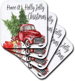 img 1 attached to 3DRose CST_263636_2 Holly Christmas Coasters